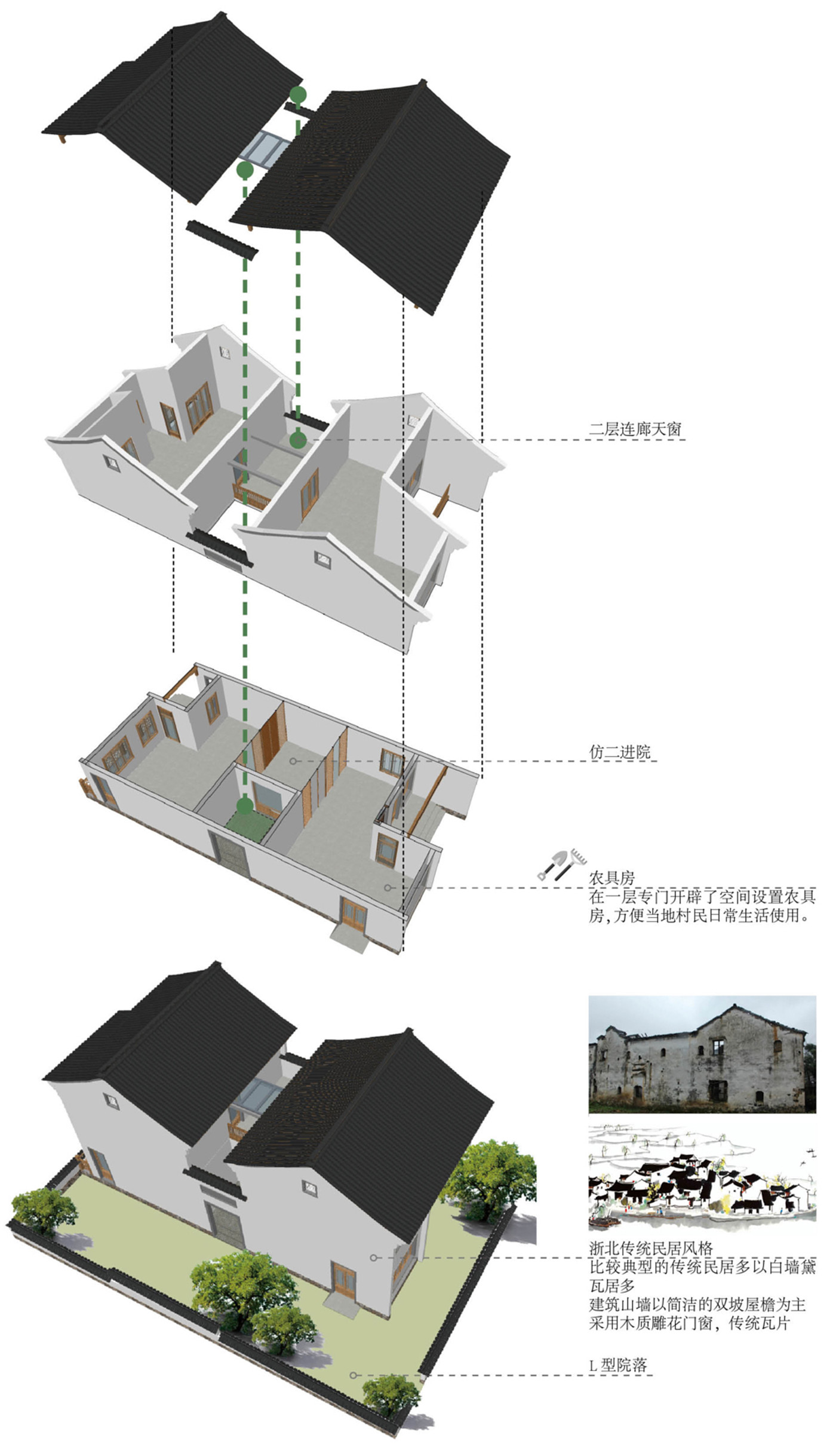 建筑风格进行了细致的研究分析,对现存建筑的户型和风格也进行了调查