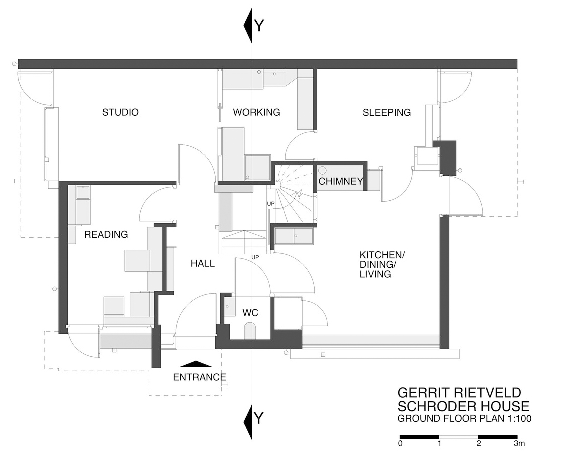 施罗德住宅平面图分析图片