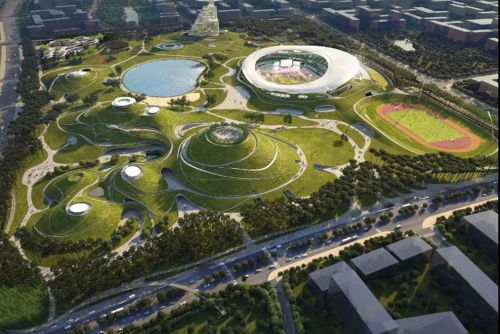 MAD衢州体育公园方案：全球最大的覆土建筑群