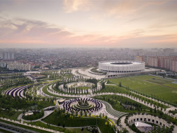 俄罗斯克拉斯诺达尔体育场公园：建筑原型延展出的景观 / gmp