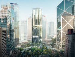扎哈事务所最新方案：香港美利道2号，层次丰富的曲面玻璃体量