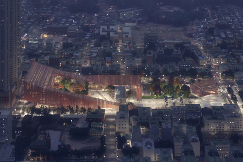 Snøhetta最新获胜方案：清州新市政厅，柔和曲线致敬韩式屋顶