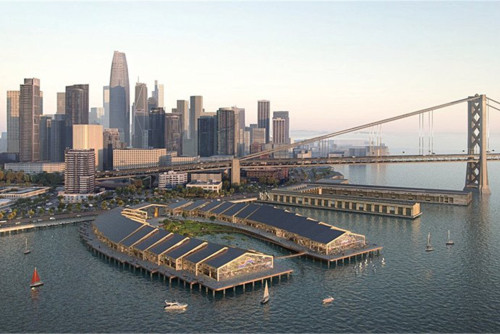Heatherwick最新方案：旧金山“海湾”，马蹄形滨海办公园区