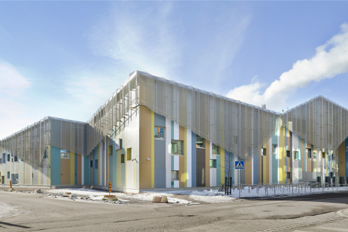 芬兰Kalasatama学校与日托中心：交织的色彩 / JKMM