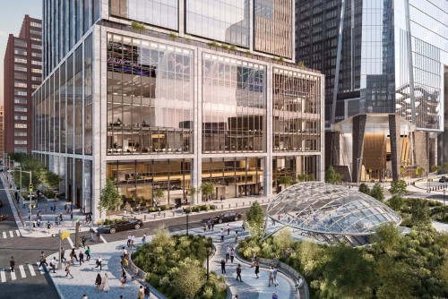 福斯特事务所哈德逊广场50号封顶，将成为纽约第四大办公楼