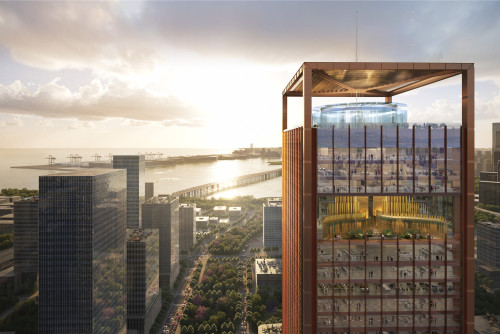 罗杰斯事务所+欧博设计最新中标方案：深圳前海金融总部大厦，庄重典雅的前海之窗