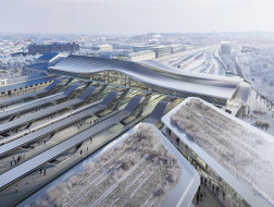 扎哈事务所获胜方案：维尔纽斯火车站新候车厅，将城市消极屏障转化为连接点