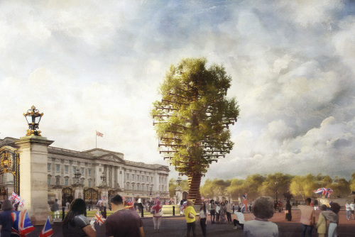 Heatherwick为英国女王白金禧年庆典，打造“百林之树”