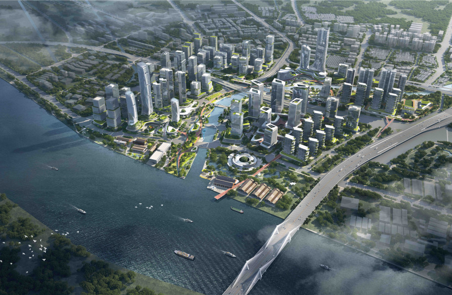 清华院+ISA意厦中标方案：广州海珠创新湾门户枢纽城市设计暨核心地块建筑概念设计