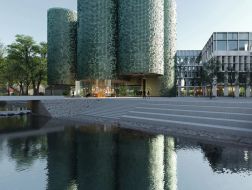 CHYBIK + KRISTOF设计私人艺术画廊，以铜元素包裹圆柱形艺术空间
