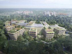 在建方案 | 森林中庭：盛裕控股集团全球总部 / 萨夫迪建筑事务所