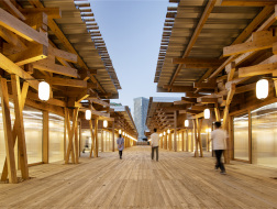 东京奥运村广场：木与构的集合 / 日建设计