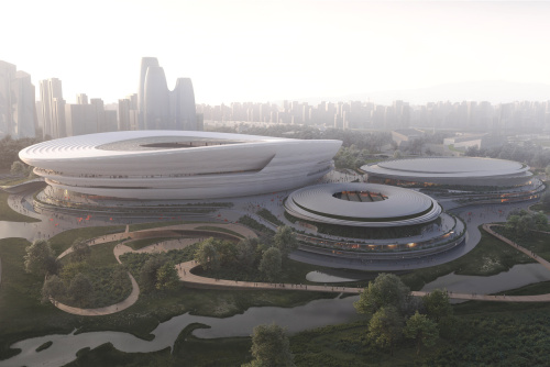 扎哈事务所中选方案：杭州未来科技文化中心国际体育中心
