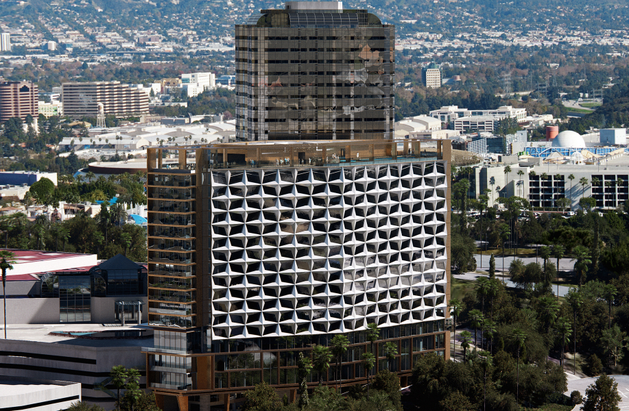 方案 | “星光”立面：洛杉矶环球影城希尔顿酒店扩建 / 朱培栋-line+建筑事务所
