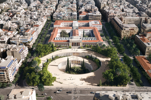 OMA联合体入围方案：雅典国家考古博物馆改扩建