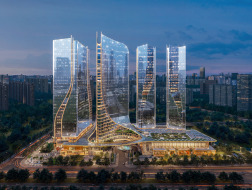 UNStudio在建方案：杭州海威·安铂中心，地标的欢迎姿态
