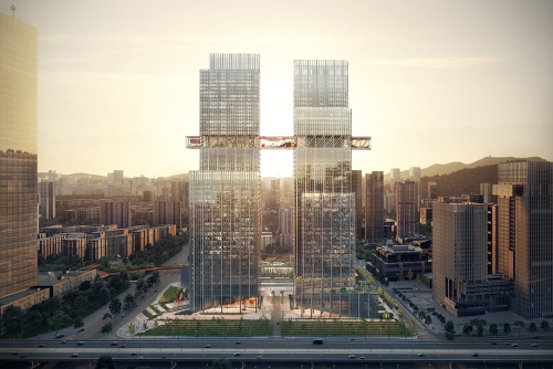 OMA在建：深圳自贸时代中心，方案、施工进度一览