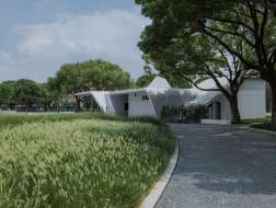 树与光的舞蹈：无锡惠山长安市民广场驿站 / 灰空间建筑事务所
