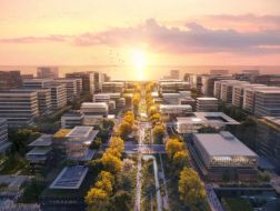 gmp+AECOM+同济院第一名方案：深圳中欧蓝色产业园城市设计及启动区建筑概念设计