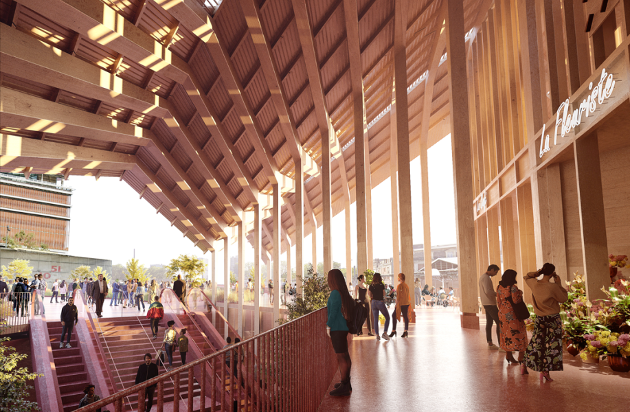 BIG和A+ Architects揭晓新方案：法国马伦戈综合交通枢纽