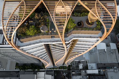 “榕树根”贯穿立面：Upper House高层住宅 / Koichi Takada Architects