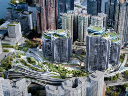 扎哈事务所在建：香港西九龙“地王”级商办，现已封顶