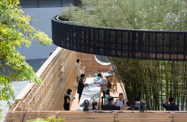 成都太古里快闪建筑：全竹材“清风茶馆” / 朱培栋-line+建筑事务所